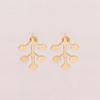Alma Branch Handmade Brass Earrings