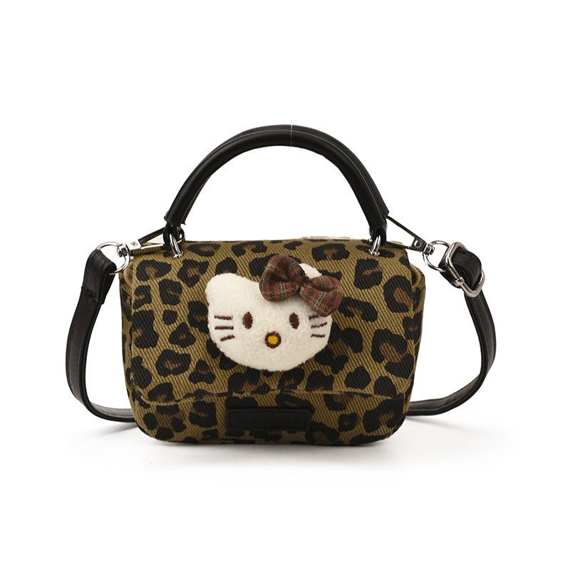 

Leopard Print Parent-Child Crossbody Bag: 2025 New Cartoon Cat Design, Mini Phone Holder for Kids