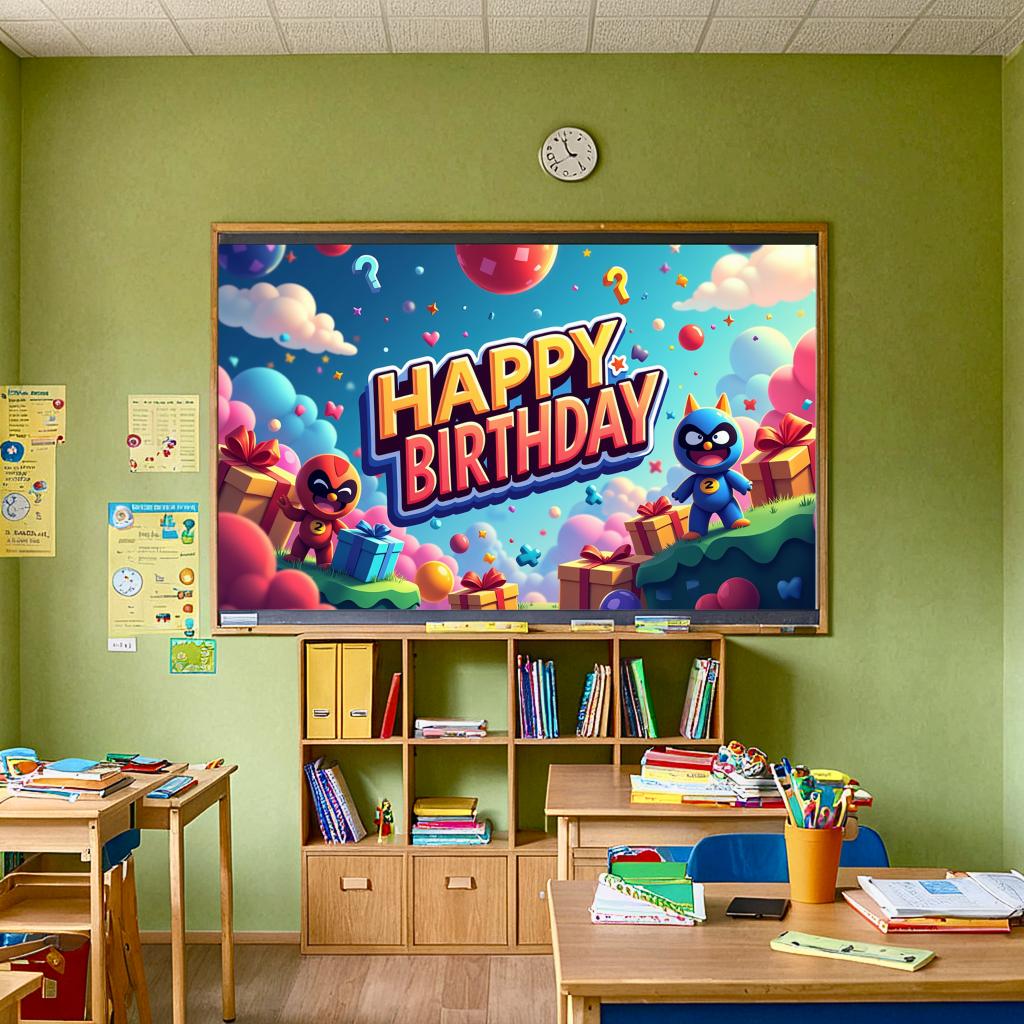 Celebration Backdrop Fun Party Decoration Birthday Banner Balloon Gift Display For Event Celebration Fun Atmosphere