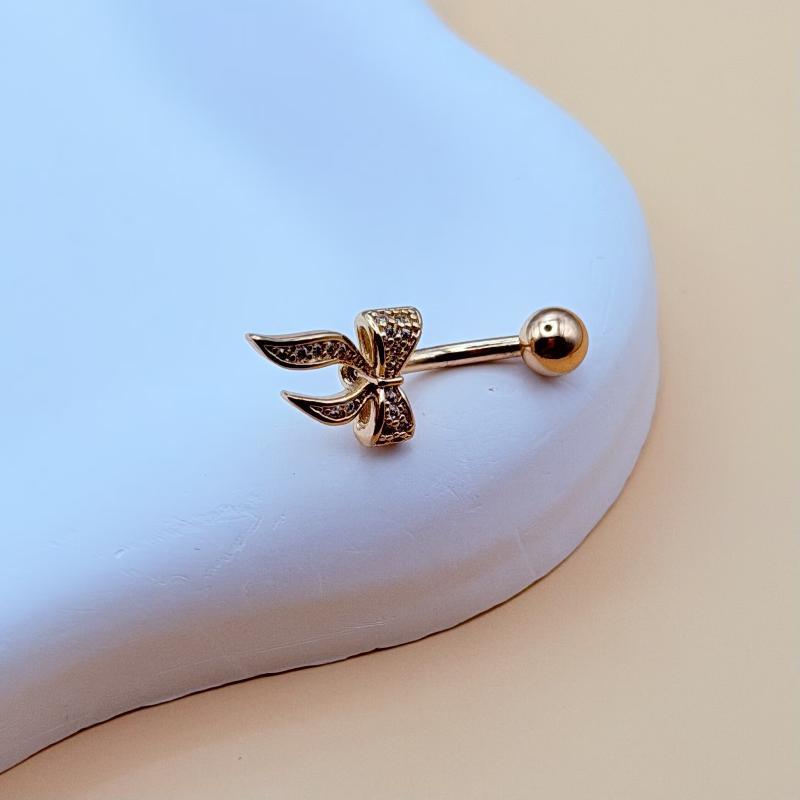Bow Belly Button Ring Navel Piercing Sexy Belly Rings Body Piercing Navel Rings Body Jewelry For Women Girls