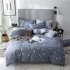 Washed Cotton Bedding Four-piece Set, Quilt Cover, Bed Sheet, Dormitory Three-piece Set