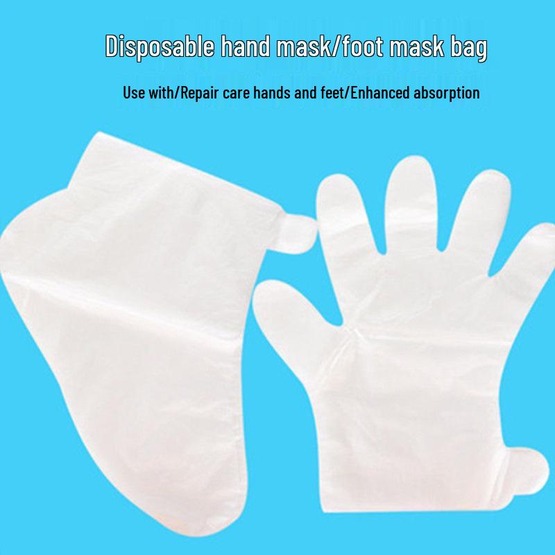 Disposable Moisturizing Foot & Hand Mask - Transparent, Waterproof Cover for Home Care