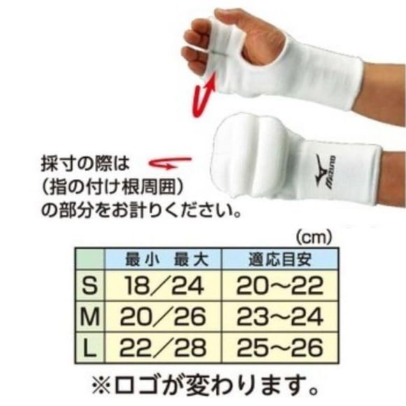 MIZUNO Karate Fist One Pair for Both Size 23JHA012 Support, Hands, White, L,