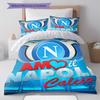 SSC Napoli Pattern Bedding,Quilt Set Quilt Cover Pillowcase Home Birthday Gift(1 * duvet cover + 2 * pillowcase, without core)