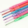 2.0-5.0mm 14cm Set of Colourful Aluminium Crochet Hooks Needles with Handle 6pcs