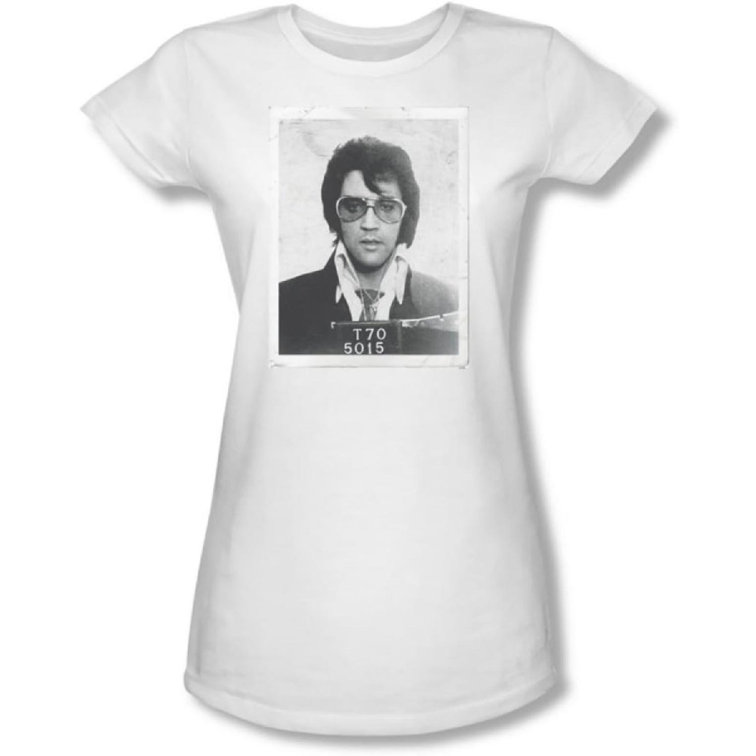 Elvis Presley - Womens Framed T-Shirt in White S