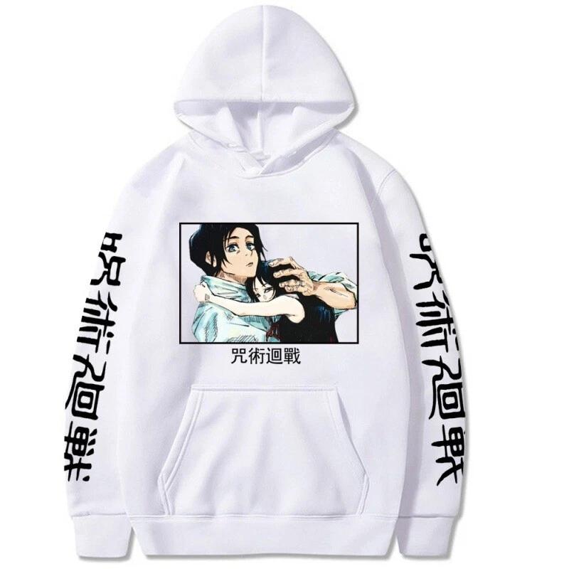 Jujutsu Kaisen Anime Hooded Harajuku Pullover Printed Men Hoodies Comfortable Unisex Oversized Sweatshirt Harajuku Streetwear