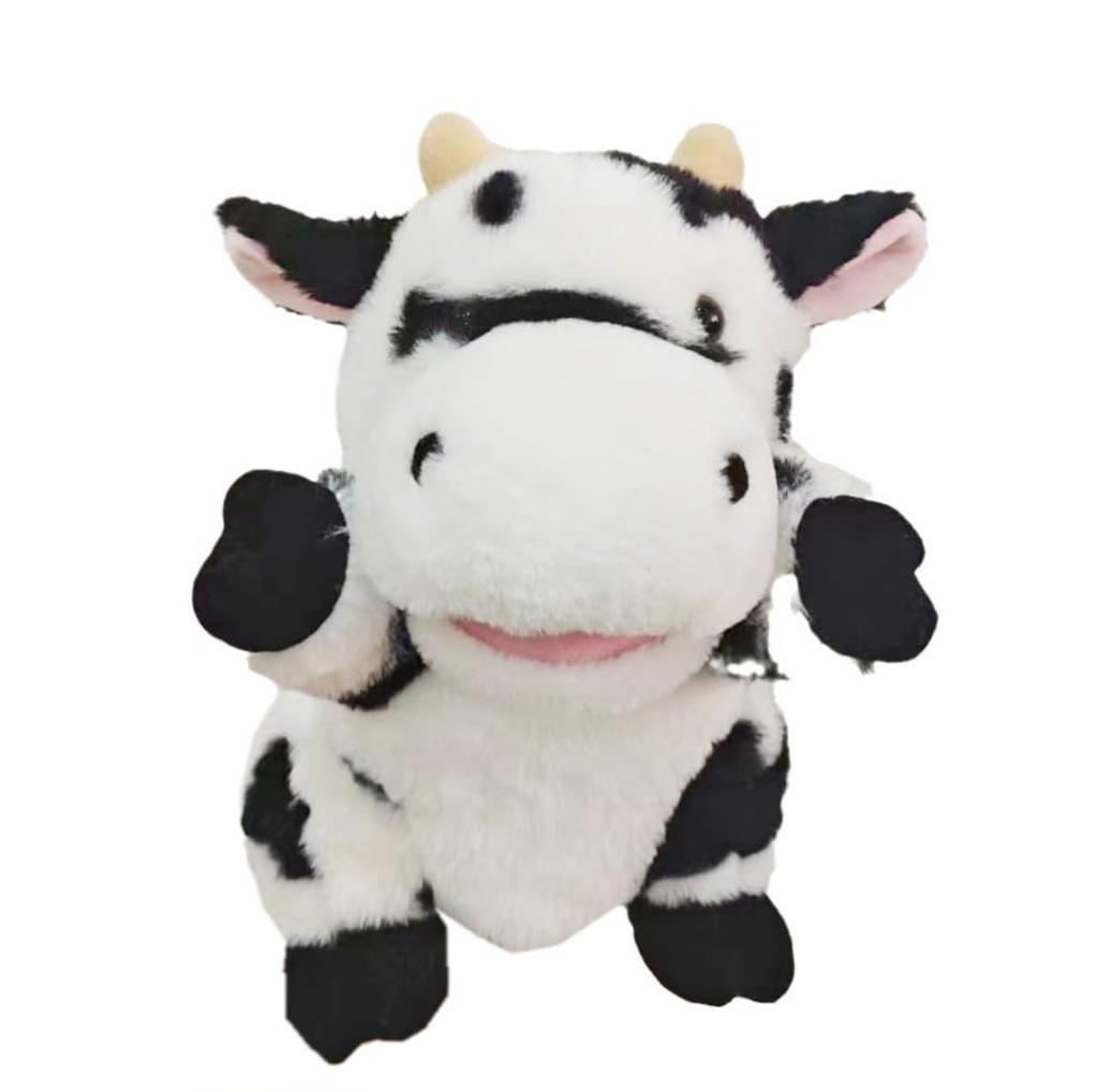 Puppet Muppets Puppet Stuffed Animal Puppet Hand Puppet Finger Puppet Ventriloquism Doll Mouth Movement Cow Animal Living Creature Farm Ranch Zoo
