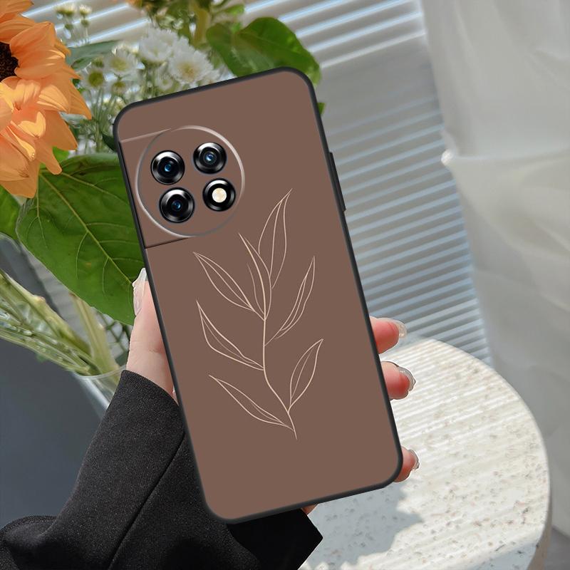 Abstrakte Pflanzen Hülle Für OnePlus Nord 5 CE 2 3 4 Lite N20 N30 OnePlus 15 13 12 11 10 8T 10T 13R 13T 15R Abdeckung