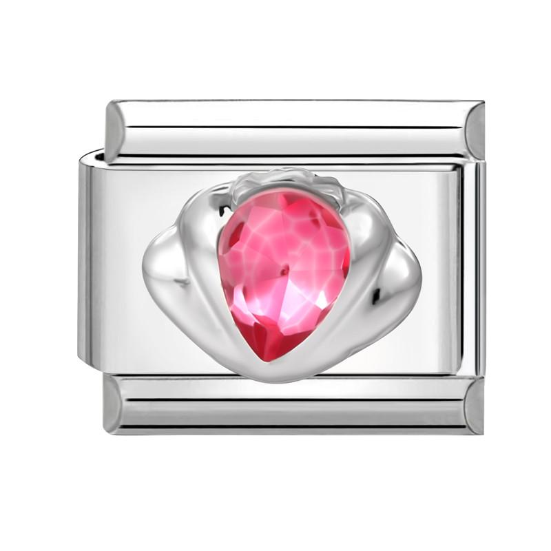 

Y2K Colorful Crystal Bow Heart Flower Cherry Shell Italian Charm Fit 9mm Stainless Steel Bracelet Women Men DIY Valentine s Gift
