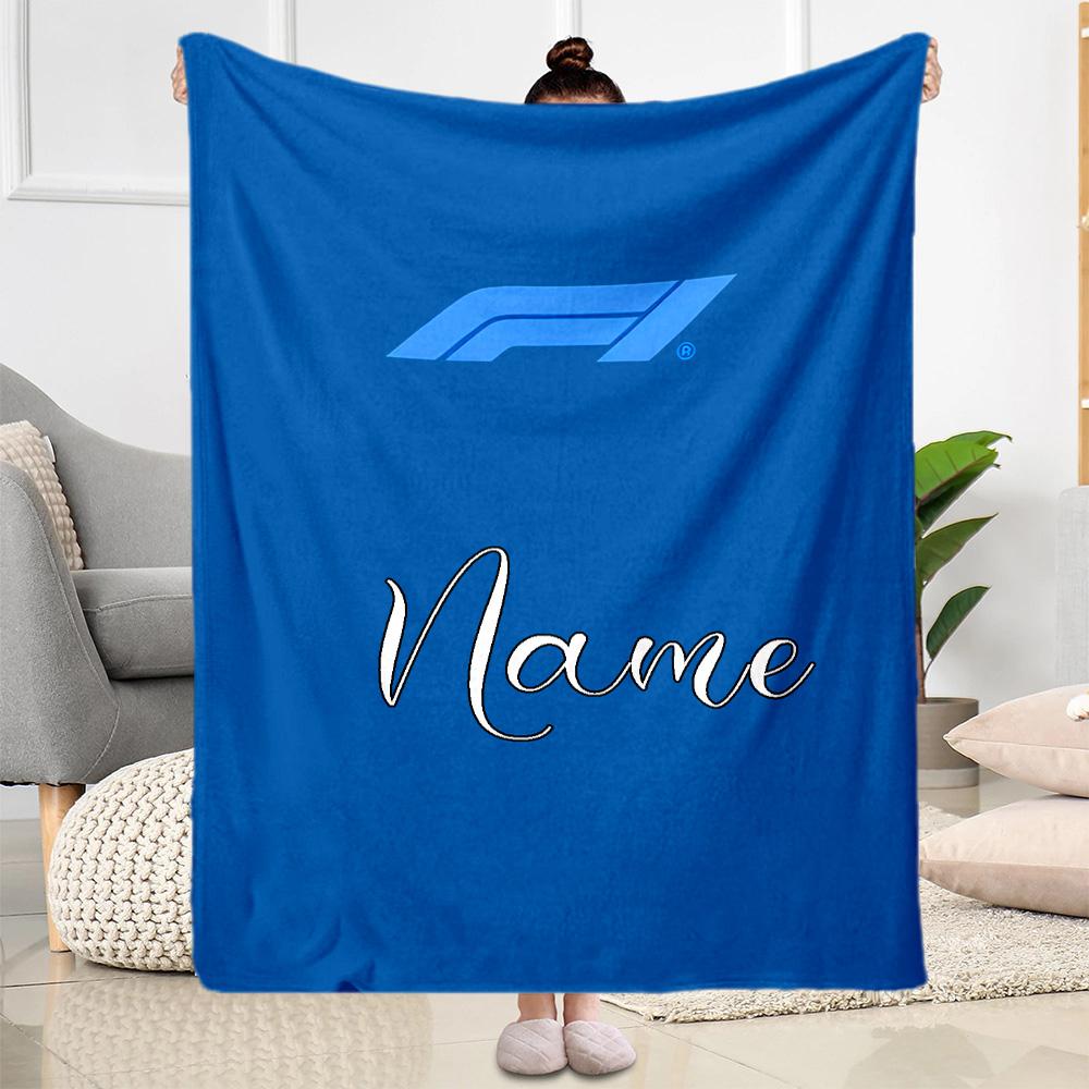 F1 Dreams Customize Text Blanket Throw Customizable Blanket Comfortable Great for Chair Sofa Bedding Living Room Four Seasons Universal