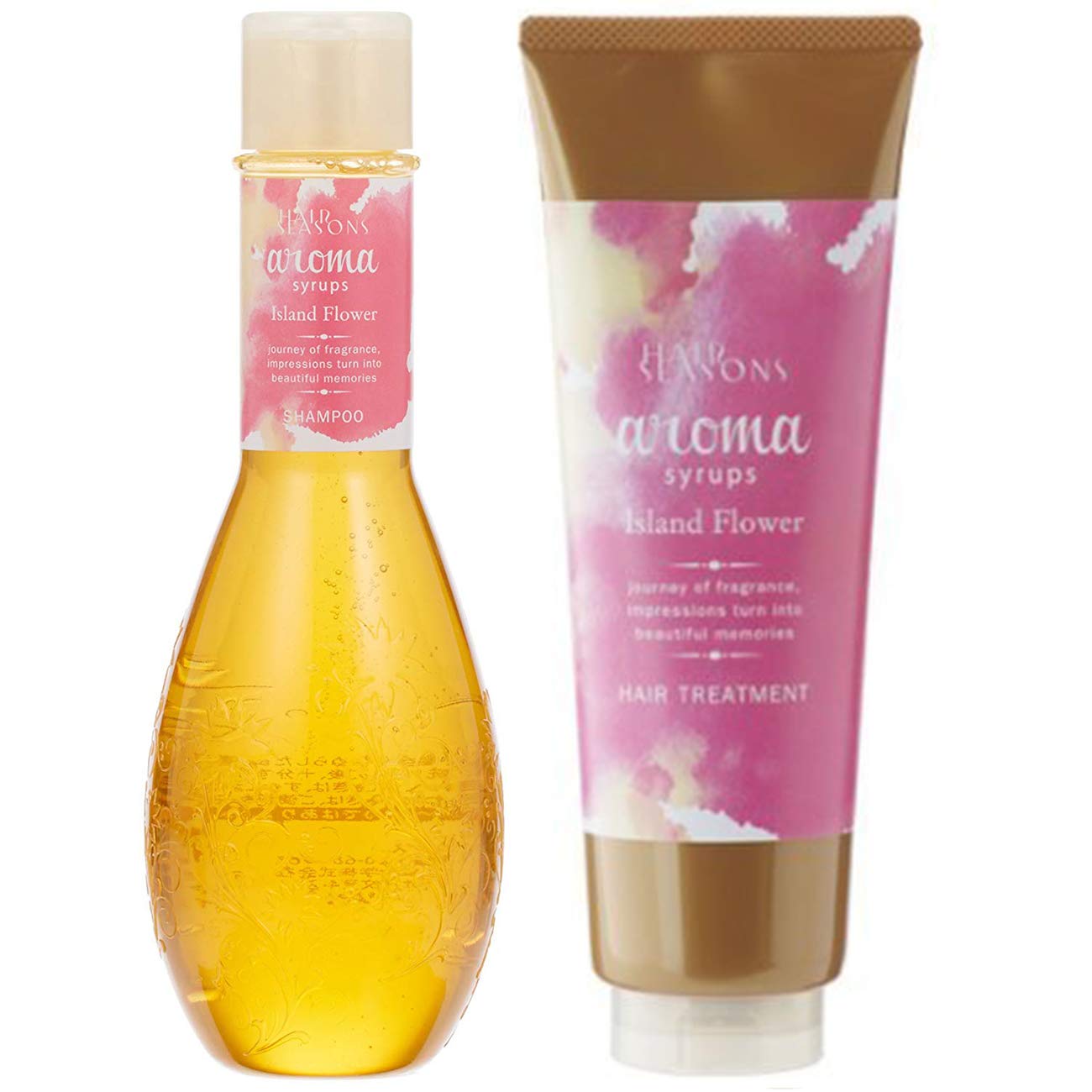 

Demi Hair Seasons Aroma Syrup Island Flower Shampoo 250ml & Treatment 240g Set