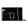 Gucci Dionysus Testa di Tigre Fibbia Chiusura a Pressione Pelle Verniciata Mini Borsa a Spalla Donna Borsa a Spalla Nera 795368-0AAA6-1000