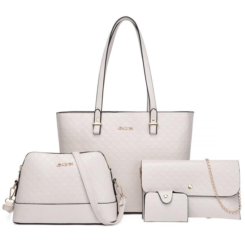 Women's bag new fashionable retro child and mother bag diagonal span portable shoulder large capacity four-piece bag