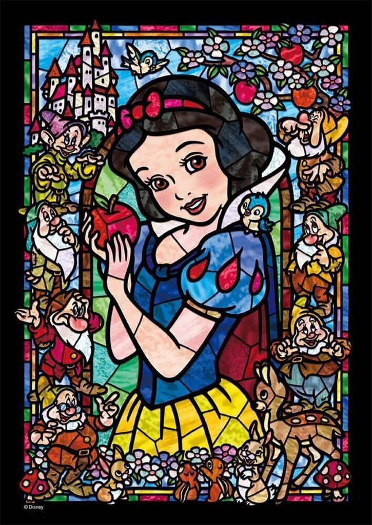 Tenyo In Gyutto Series Jigsaw Puzzle Snow White Stained Art with Service Card (Tenyo) [Made Japan] 266-Piece (18.2x25.7cm) DSG-266-957