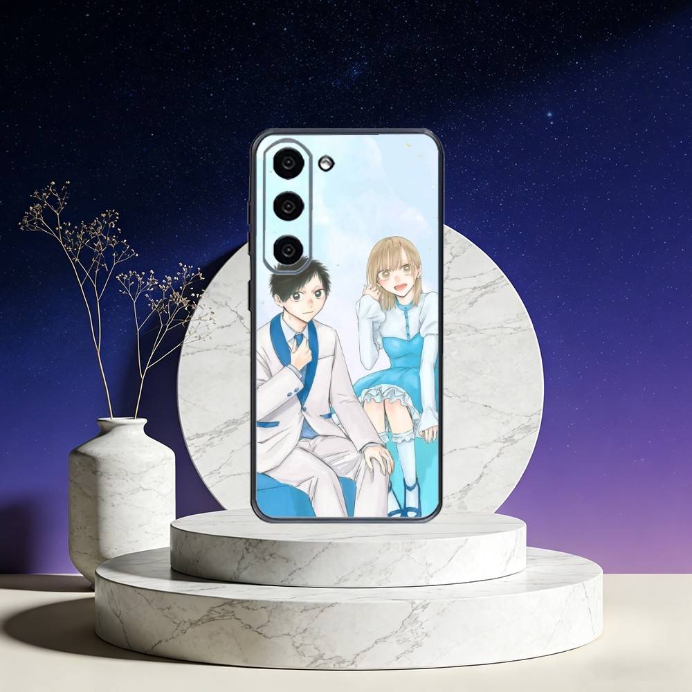 Blue Box Anime Cute Phone Case For Samsung Galaxy A73,A72,A71,A70,A53,A52,A51,Others Soft Black Cover