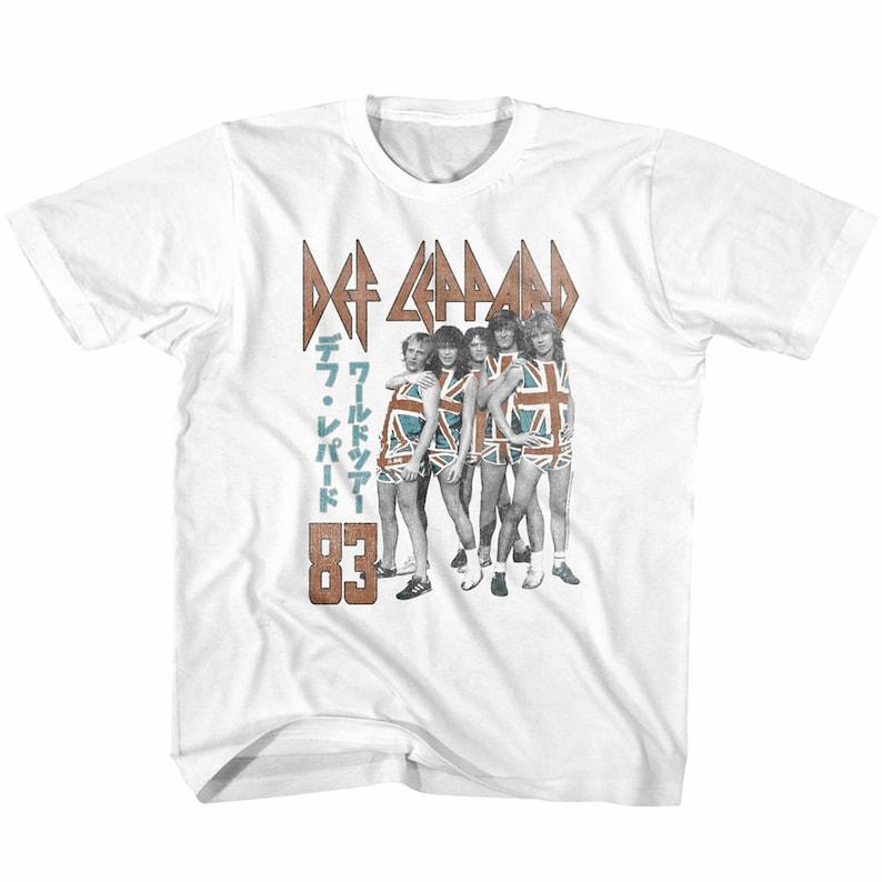 Def Leppard Def Lep 83 White Kids T-Shirt Youth Toddler 100