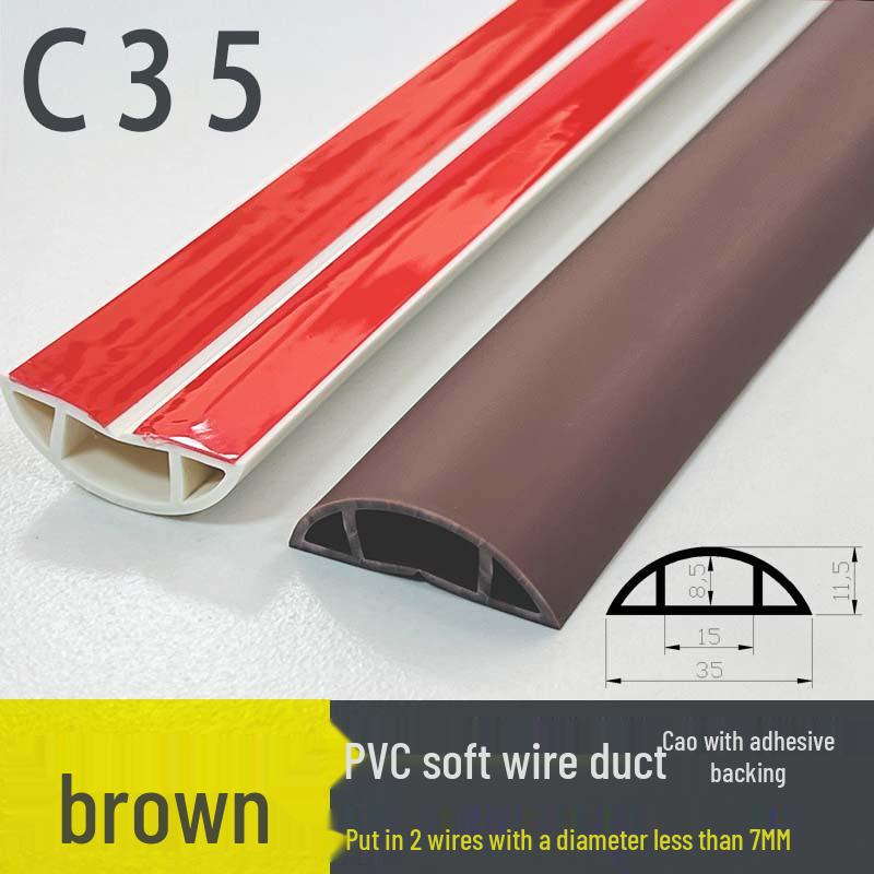 PVC Soft Floor Cable Duct: Insulated, Self-Adhesive Wire Management Channel with Thick Anti-Step Protection