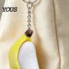 Commuter Stress Relief Toy Keychain Pendant, Peeled Banana with Thickened Stainless Durable Steel Ring, Portable for Keys Backpacks Schoolbags