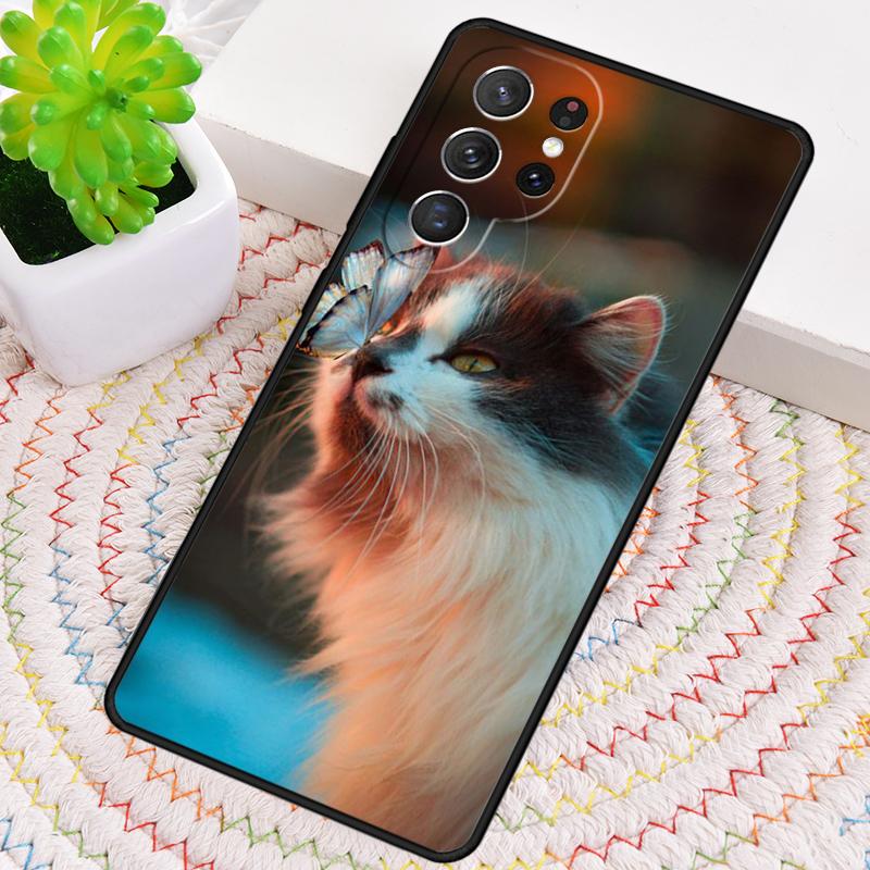 Cute Cat Animal Phone Case for Samsung Galaxy Note 10 Pro S26 Ultra S23 S24 FE S25 S21 S22 PLUS Shockproof Cove