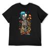 Bones and Botany Human Skeleton with Spring Botanicals T-Shirt