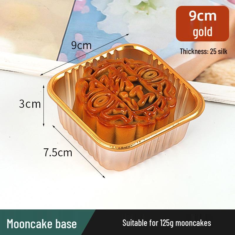 Golden Mooncake Blister Packaging: Salted Egg Yolk Pastry Tray with Mung Bean Cake Blister Box.