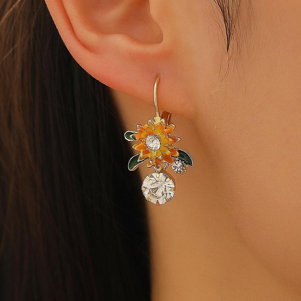 Collana con Ciondolo Girasole e Perla - Gioielli Eleganti alla Moda da Donna