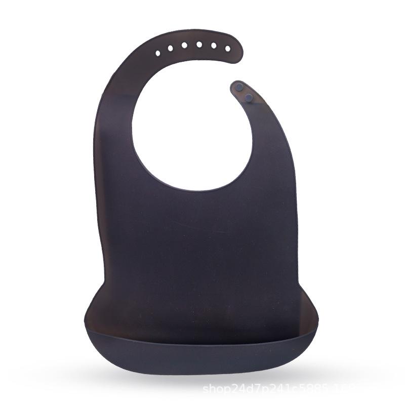 

Силіконовий нагрудник для літніх людей: Великий, Жиростійкий, 3D Глибока Кишеня для Дорослих темно-сірий