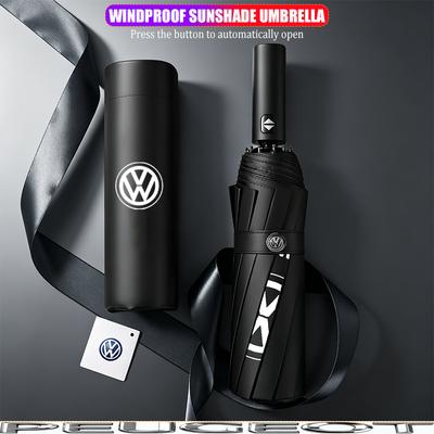 Autó automata összecsukható esernyő hordozható napvédő VW GTI Polo Golf TY40 Passat Scirocco Jetta Beetle T-ROC Taigo Touareg CC Keréktárcsa