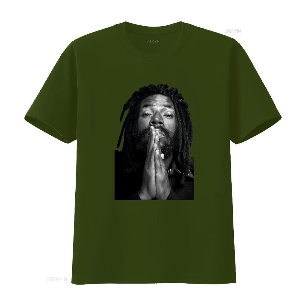 Streetwear Black White Praying Dreadlocks Rasta Unisex Portrait Print Casual T Shirt vintage Washed Comfortable Slightly Stylish