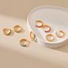 Copper Plated 18k Gold Inlaid Colored Zircon Exaggerated Hiphop Circle Hoop Earrings For Women