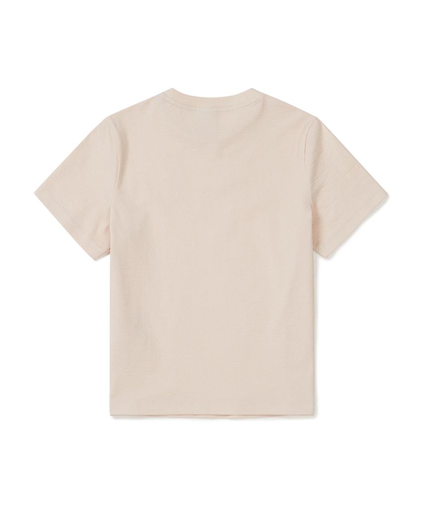 SNOWPEAK APPAREL Ribbed Women'S Regular Fit Short Sleeve T-Shirt (S25Mwfts39) Light Coral