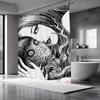 J-Junji Ito T-Tomie 1PC Printed Shower Curtain Waterproof Washable With 12 Hooks Bathroom Shower Home Use