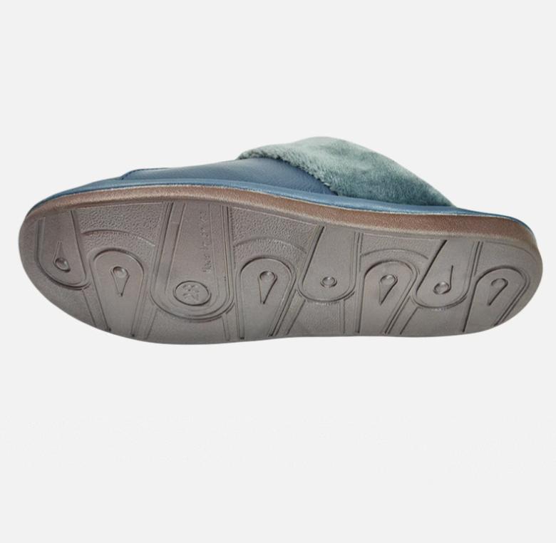 Luxury Cow Split Leather Handmade Men Home Slippers Winter Warm Slip On Soft Comfortable Bedroom Indoor Flat Men Women Padded Warm Slippers Shoes
