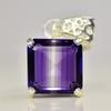 Natural Purple Amethyst 24.9 Ct CERTIFIED Square 925 Starling Silver Gem Pendant MY.PD-28-NS