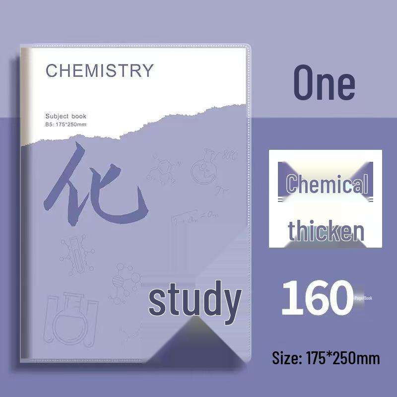 B5 Soft Silicone Cover Sectioned Notebook for Middle School - Chinese, Math, English, Physics