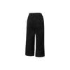 Puma Solid Corduroy Design Elastic Mid Waist Nine Point Casual Pants Women Bottoms Black 535748-01