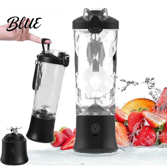 Mini Fruit Juicer Bottle for Daily Nutrition Portable Blender Cup USB Fast Charging Personal Size Juicer 600ml Capacity Compact Kitchen Stainless