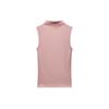 Spring New Women's Clothing Casual Stand Collar Cotton and Modal Blended T-shirt Sleeveless Tops 3641842