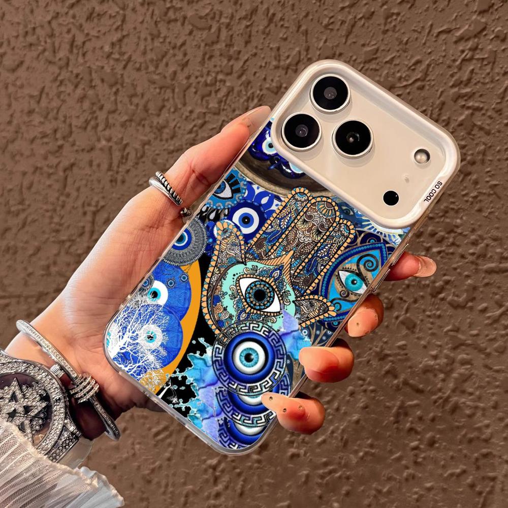 

High-quality blue patch-patterned phone cases for iPhone 17 16 15 14 13 12 and 11 models. They have shock-proof function iPhone 12 Pro