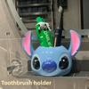 Disney Stitch Pen Holder Kawaii Animation Character Design Cute Student Storage Box Office School Supplies Desktop Decorative Decoration