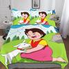 Heidi Bettwäsche-Set,Heidi Das Mädchen aus den Alpen Bettwäsche,Heidi und Familie Bettbezug-Set,Schlafzimmer Dekoration