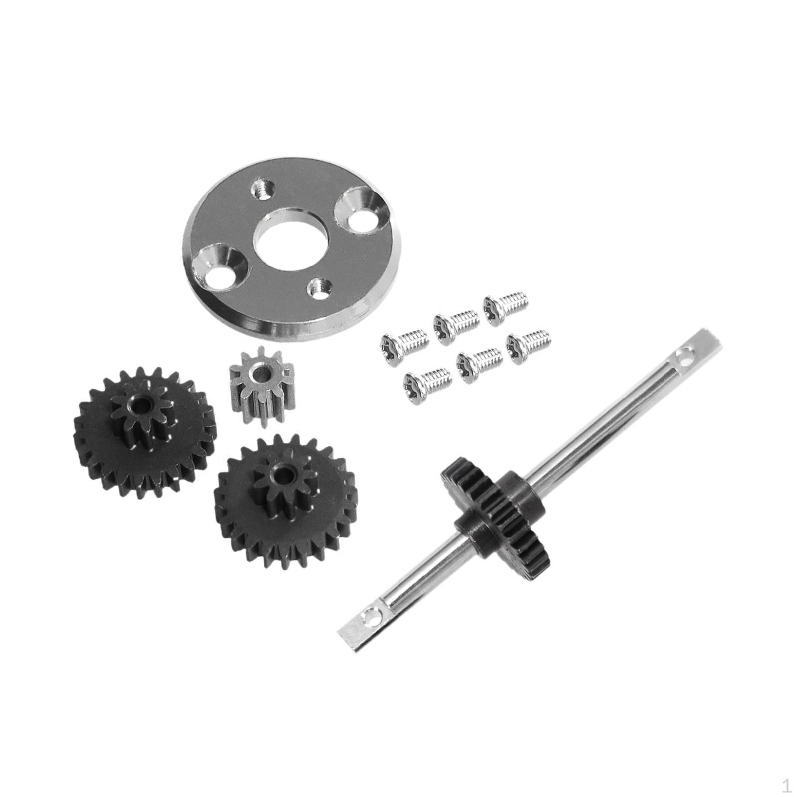 

Metal Gearbox Motor Pinion Gear Assembly for 1/12 RC Vehicles срібний
