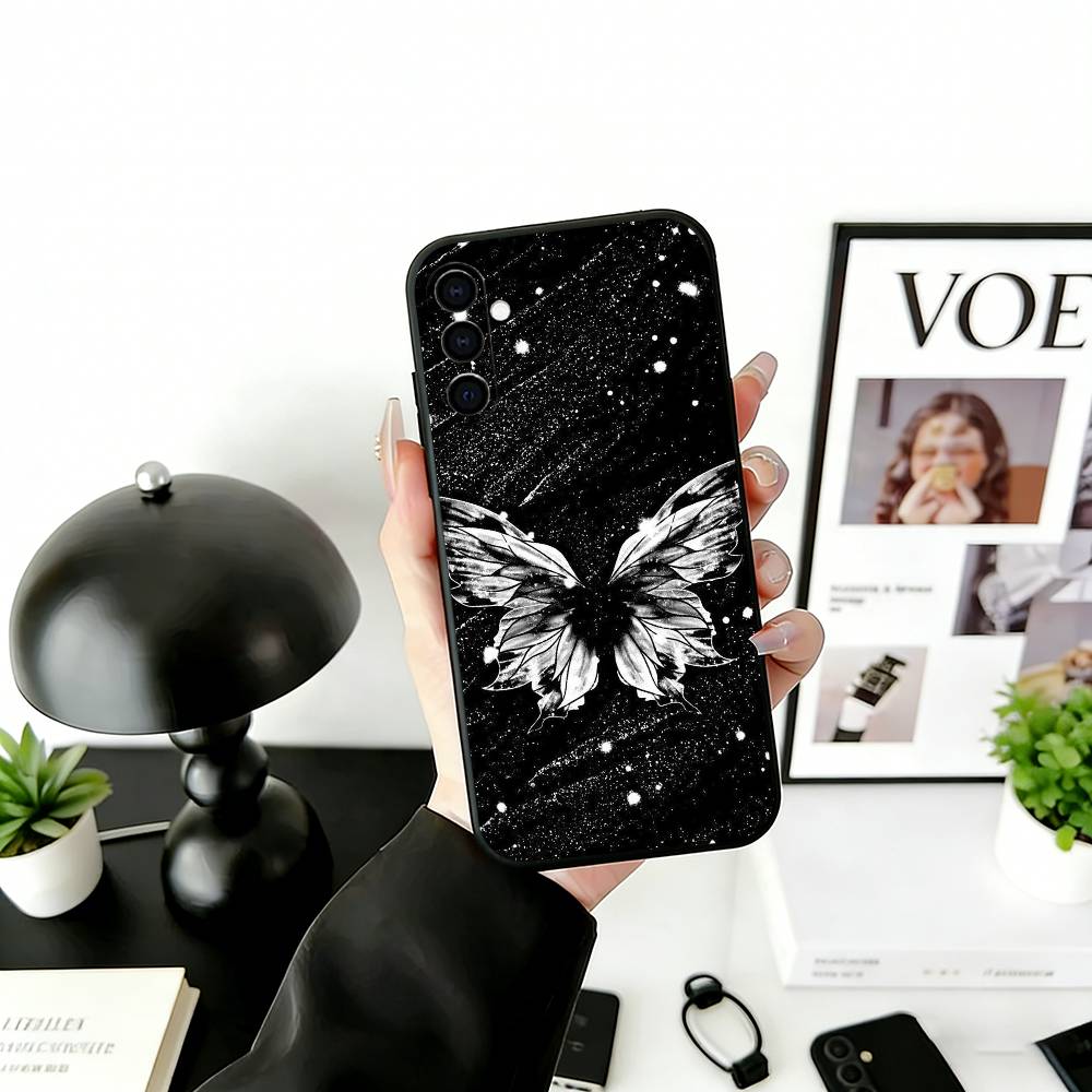 

Dark Butterfly Series Phone Case For Samsung Galaxy A73,A72,A71,A70,A53,A52,A51,Others Soft Black Cover Samsung a42 5g