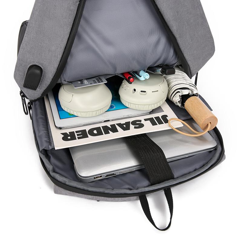 Neuer Unisex-Rucksack, einfarbig, wasserdicht und atmungsaktiv, Business-Mode, lässig, All-Match, Tagessparrucksack