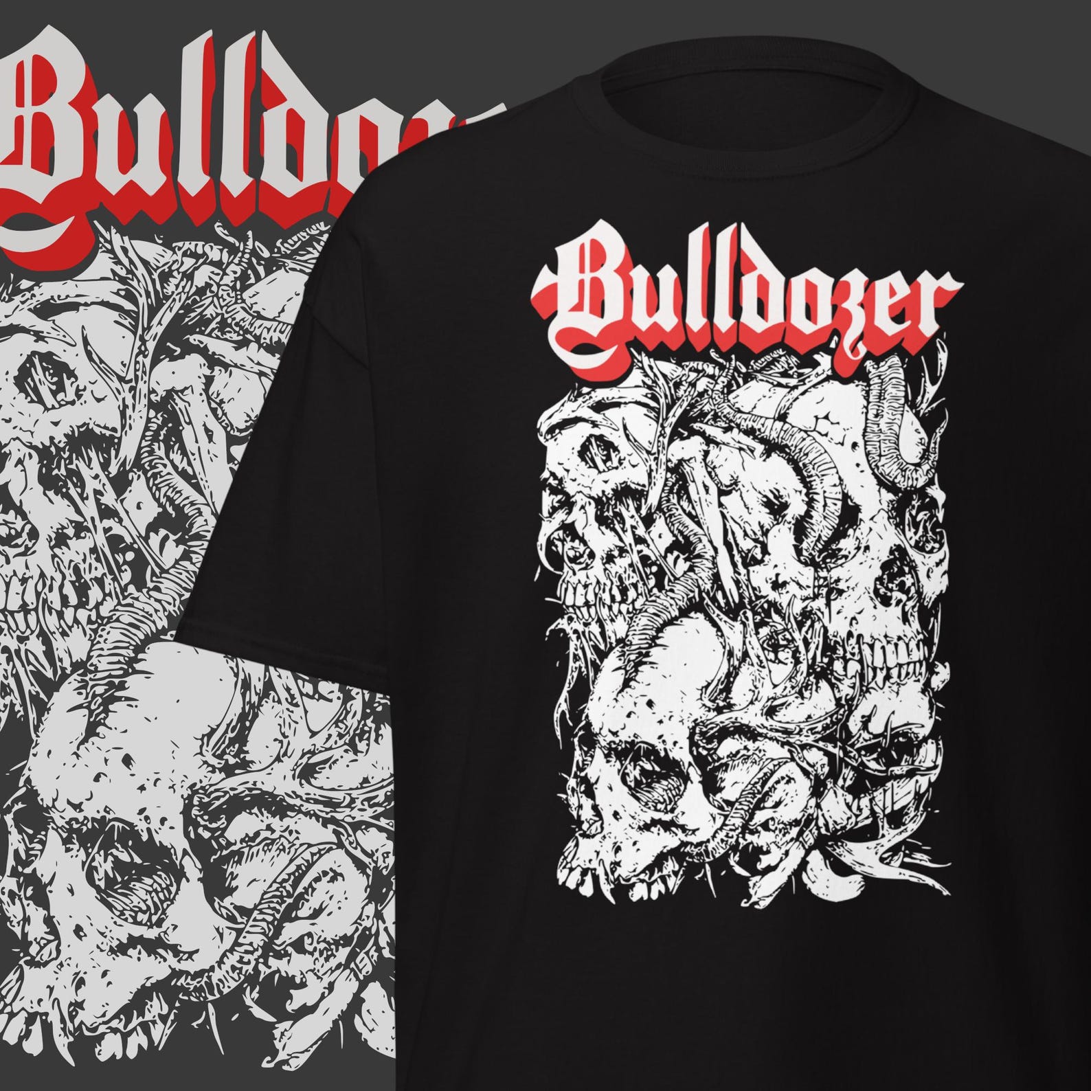 Bulldozer Band T-Shirt Vintage Black Metal Merch 4XL