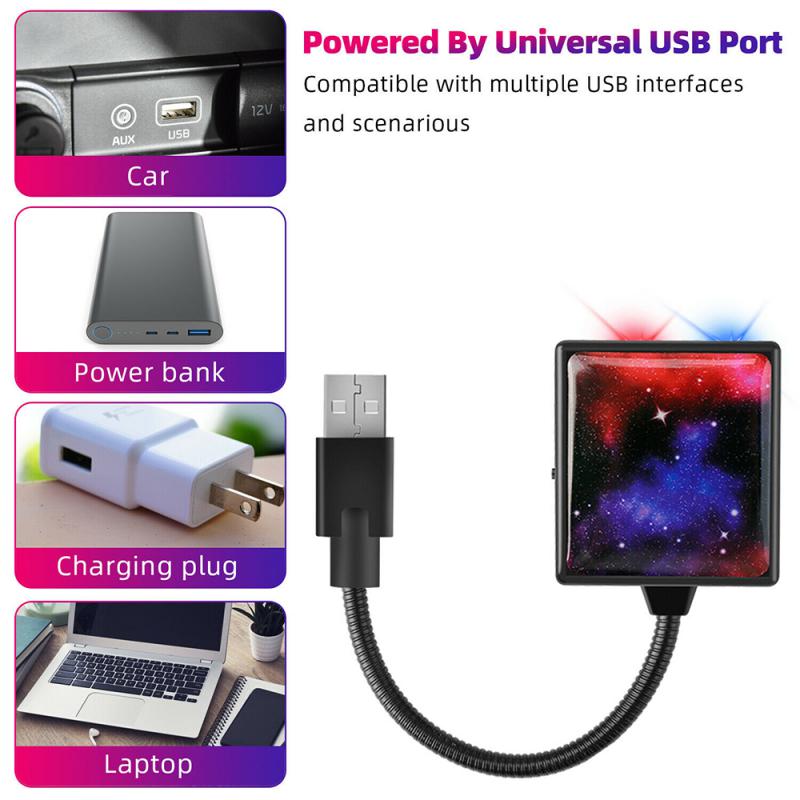 Car Interior Roof Atmosphere Starrry Sky Lamp LED Projector Star Night Light Car Light Accessories Interior Decorative Lamp