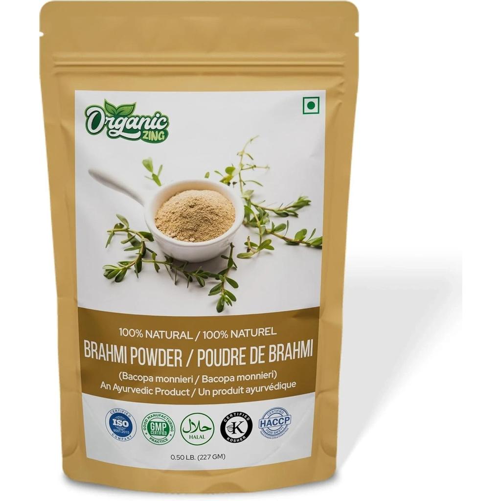 Organic Zing Brahmi Powder | Natural Supplement | Pure & Natural - 227g