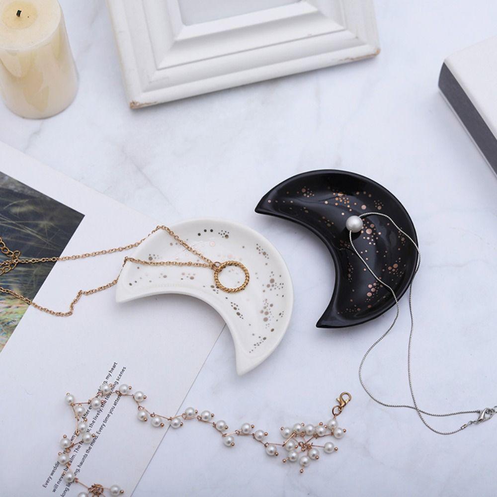 Nordic Jewelry Storage Plate Ceramic Ring Display Tray Bracelets Organizer  Desktop Ornaments