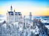 Pintoo plastic jigsaw Neuschwanstein Castle in Winter challenging for no clicks into 300-piece puzzle (24x31cm), adults, fragments, place. [H2339]